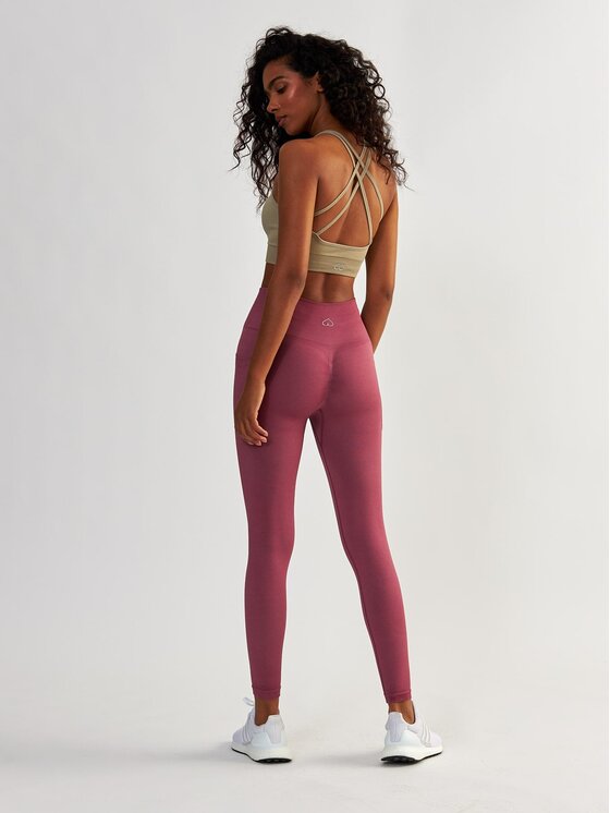 BeShaped BeShaped Legginsy z Kieszeniami Lift Me Up Różowe złoto Shaping Fit