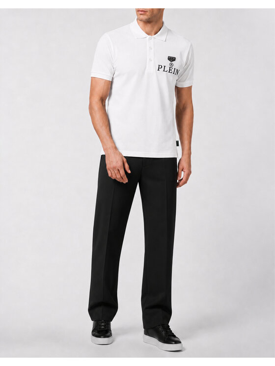 PHILIPP PLEIN PHILIPP PLEIN Polo 31624 Bianco Slim Fit