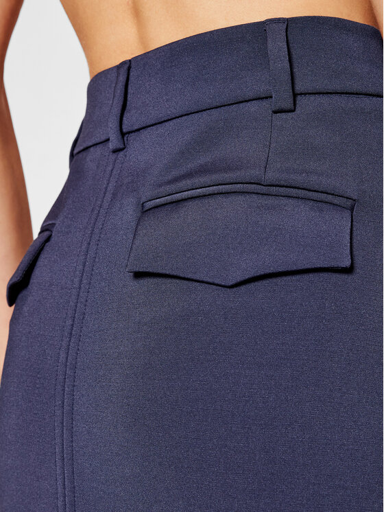 Victoria Victoria Beckham Victoria Victoria Beckham Φούστα maxi Stretch Faille 2221WSK002594A Σκούρο μπλε Regular Fit