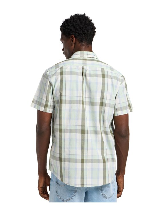 Lee Lee Koszula 112363900 Zielony Regular Fit