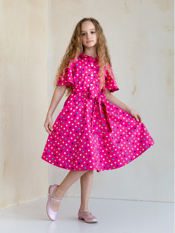 SLY SLY Sukienka 4W-07 Różowy Comfortable Fit