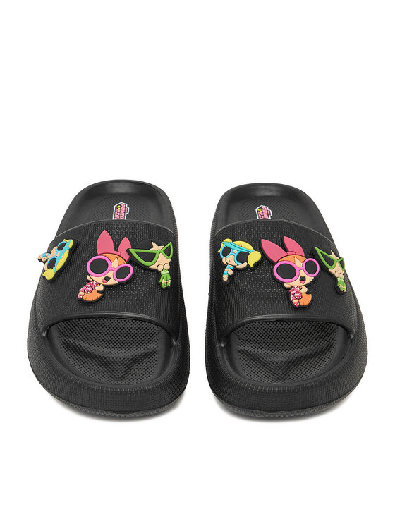 Powerpuff Girls Powerpuff Girls Klapki CEO-CP90-SS26-323WBPPG Czarny