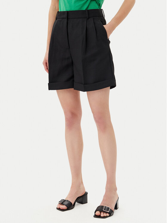 Tommy Hilfiger Bavlnené šortky WW0WW44767 Čierna Regular Fit