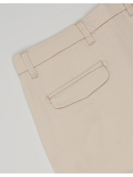 Borgio Borgio Spodnie materiałowe TAVOLETO_BZ Beżowy Slim Fit