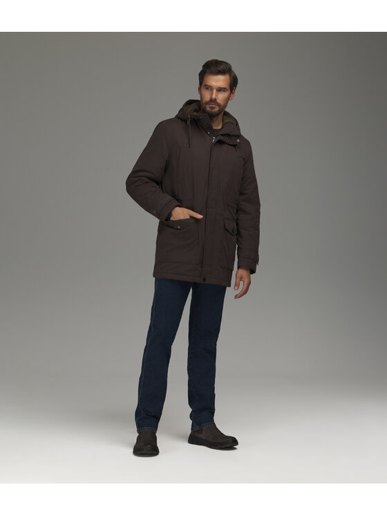 Lee Cooper Lee Cooper Kurtka zimowa HENRY Brązowy Regular Fit