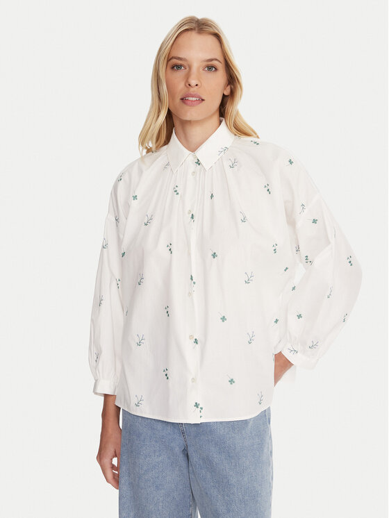 Weekend Max Mara Koszula Gilly 2515111132 Biały Relaxed Fit