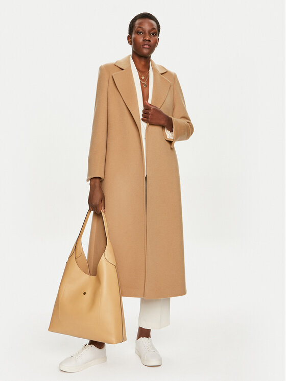 MAX&Co. MAX&Co. Вовняне пальто Longrun 2428016034200 Бежевий Regular Fit