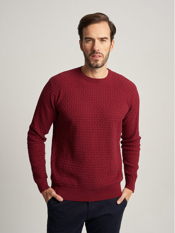 Willsoor Willsoor Sweter 59101 Bordowy Regular Fit