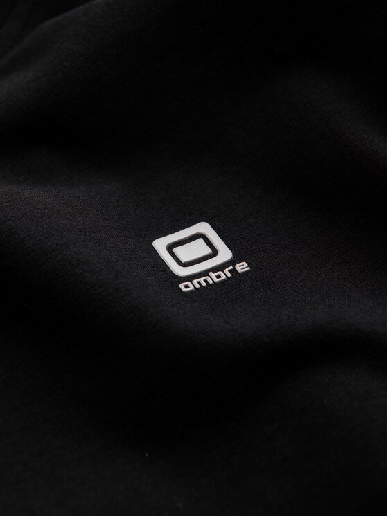 Ombre Ombre Longsleeve L175 Czarny Slim Fit