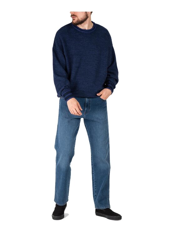 Wrangler Wrangler Sweter 112321411 Granatowy Relaxed Fit