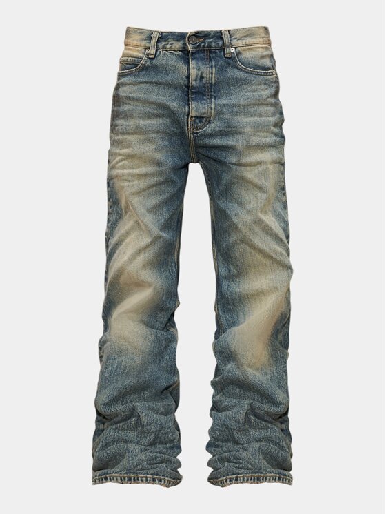 MADE BY SOCIETY MADE BY SOCIETY Spodnie materiałowe Jeans VANGUARD WIDE - P27230 Niebieski Basic Fit