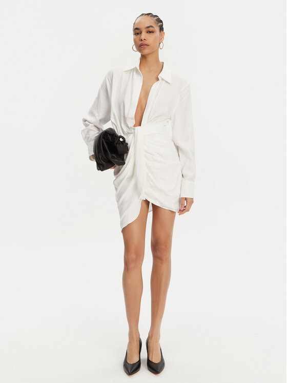 JACQUEMUS JACQUEMUS Kokteilinė suknelė 213DR009-1020 Balta Regular Fit