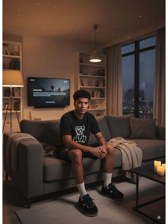 Urban Socks Urban Socks Kapcie Pluszowe jak buty Czarne Urban Retro 36-45 Czarny