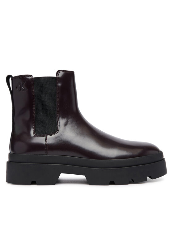 Calvin Klein Calvin Klein Ghete Jodhpur Lugged Chelsea Boot Matt Lth HM0HM02445 Maro închis