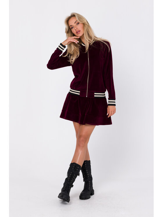 Made of Emotion Made of Emotion Bluza M766 Bordowy Modern Fit