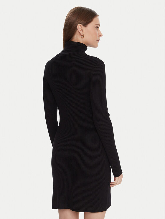 Kontatto Kontatto Úpletové šaty 3M0827C Čierna Slim Fit