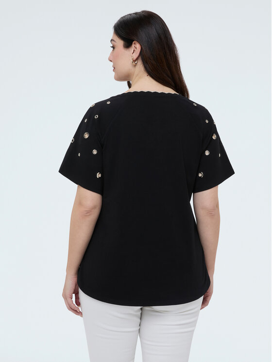 Fiorella Rubino Fiorella Rubino T-Shirt G05BL008942N033 Czarny Regular Fit