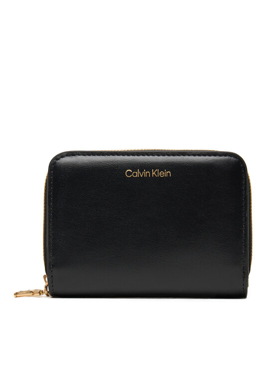 Calvin Klein Portofel Ck Medium Flap Zip Around LV04F1075G Negru