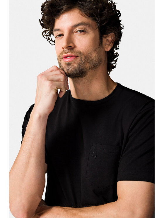 Lancerto Lancerto T-Shirt Roth TS073123000013 Czarny Regular Fit