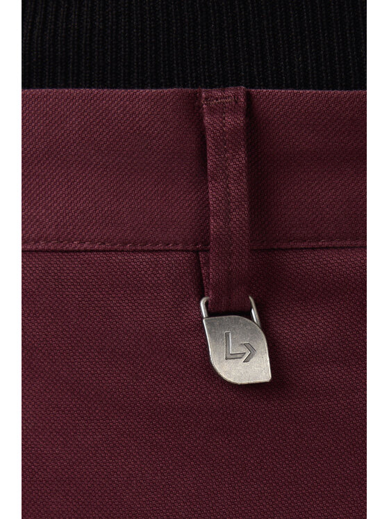 Lancerto Lancerto Spodnie materiałowe Mikkeli SP082225000001 Bordowy Slim Fit