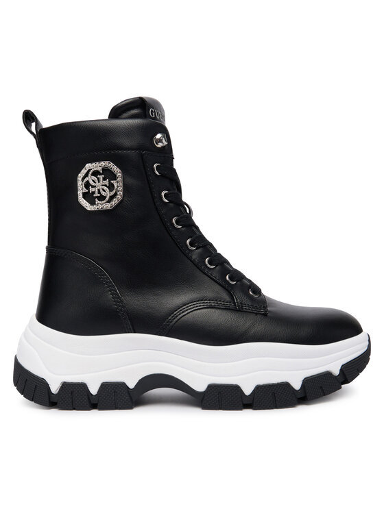 Guess Guess Šnurovacia obuv FLFBNZ ELE12 Čierna
