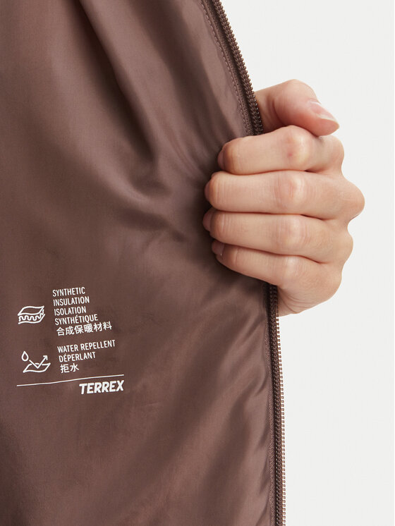 adidas adidas Μπουφάν outdoor Terrex Multi Essentials Climawarm Insulated Hooded Jacket KX4232 Καφέ Regular Fit
