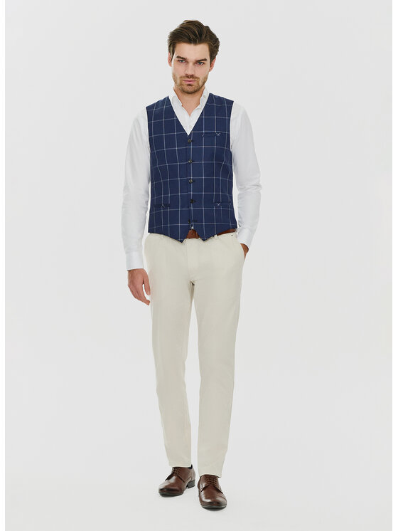 Pako Lorente Pako Lorente Kamizelka P24SF-8X-007 Granatowy Slim Fit