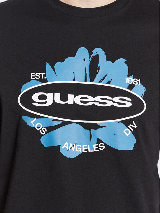 Guess Guess T-shirt Logo M3GI61 K9RM1 Crna Slim Fit