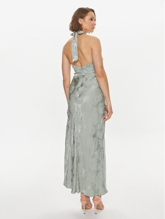 Guess Guess Sukienka wieczorowa Sl Aubree W4GK60 WFDF0 Zielony Regular Fit