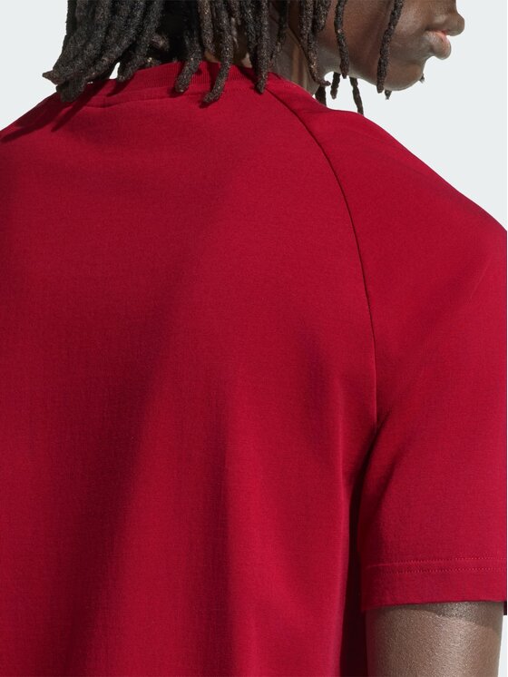 adidas adidas T-Shirt CHEST STRIPES Czerwony Regular Fit