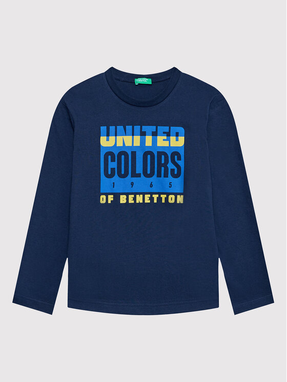 United Colors Of Benetton Bluză 3I1XC105U Bleumarin Regular Fit