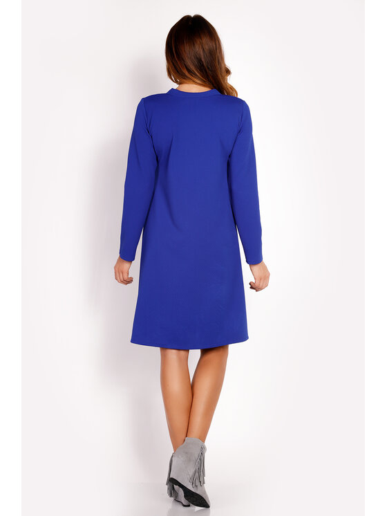 Awama Awama Koktejlové šaty L010 Modrá Basic Fit