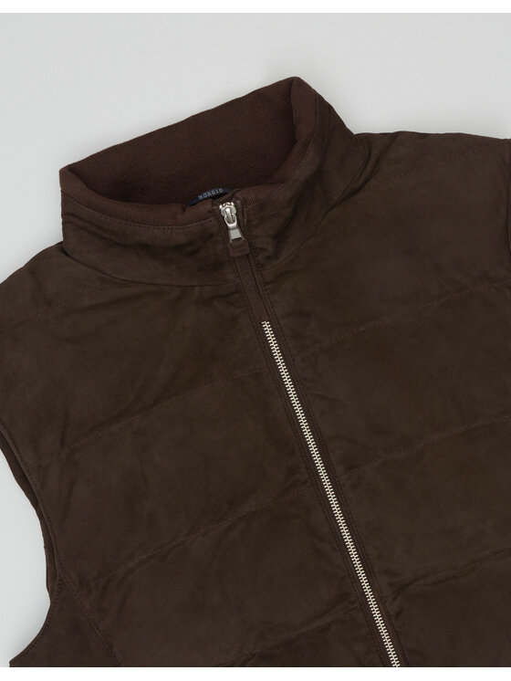 Borgio Borgio Kamizelka calvignano_br2 Brązowy Slim Fit