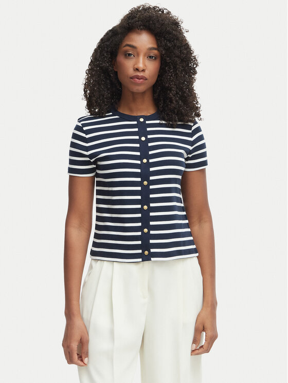 Tommy Hilfiger Tommy Hilfiger Blusa WW0WW48709 Blu scuro Slim Fit