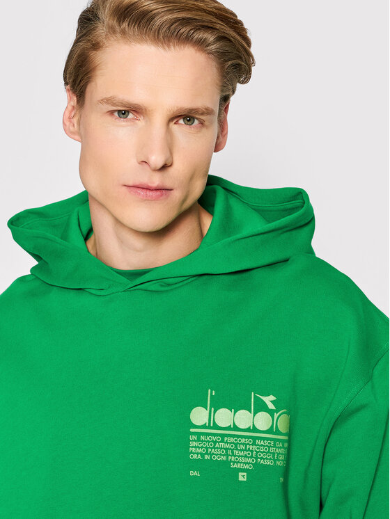 Diadora Felpa Unisex Manifesto 502.178206 Verde Loose Fit Modivo