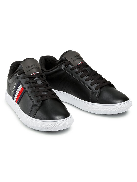 Tommy Hilfiger Tommy Hilfiger Sneakersy Essential Leather Cupsole FM0FM03424 Czarny