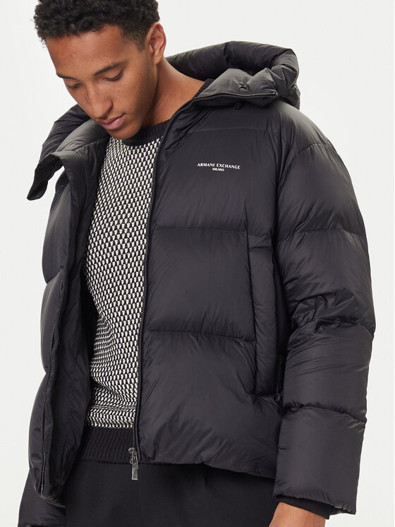 Armani Exchange Armani Exchange Vatovaná bunda XM001115 AF16589 UC001 Černá Regular Fit