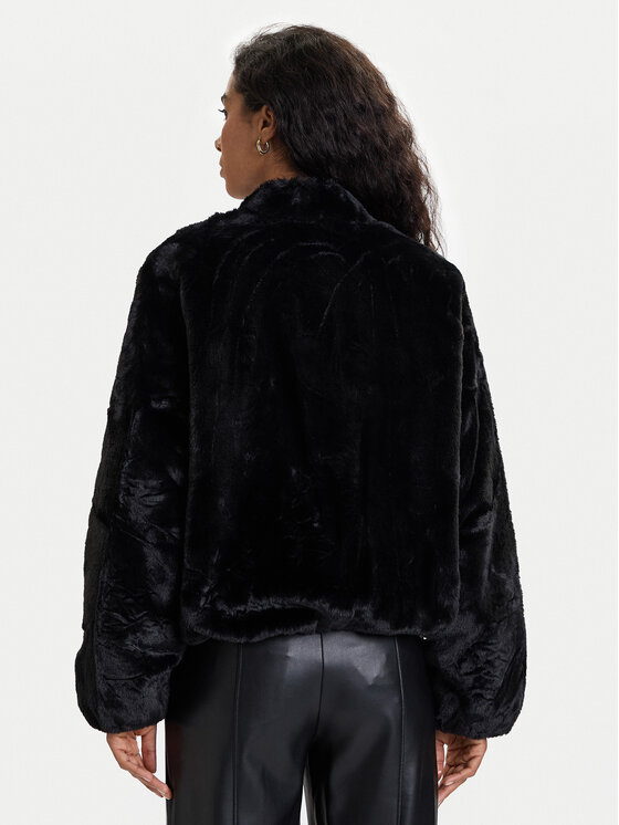 Vero Moda Vero Moda Кожено палто Sonjaliga 10331291 Черен Regular Fit