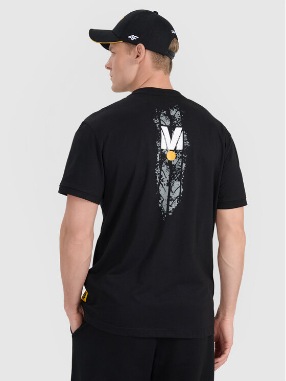 4F 4F T-Shirt TEAMWEAR Czarny Regular Fit