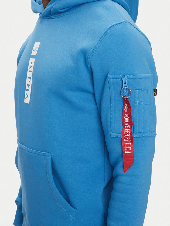 Alpha Industries Alpha Industries Суитшърт Puff Print 146338 Син Regular Fit