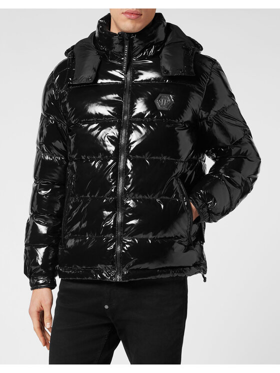 PHILIPP PLEIN PHILIPP PLEIN Kurtka puchowa 349 Czarny Regular Fit