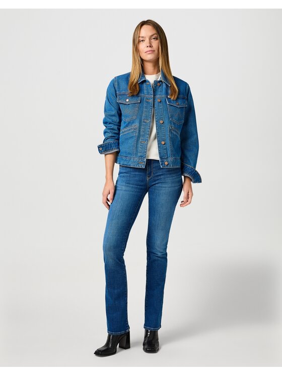 Wrangler Wrangler Jeansy Wrangler Bootcut Niebieski Bootcut Fit