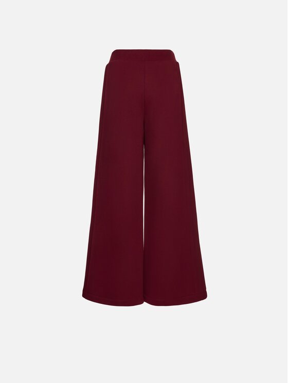 La Mania La Mania Spodnie dresowe TUCK Bordowy Basic Fit