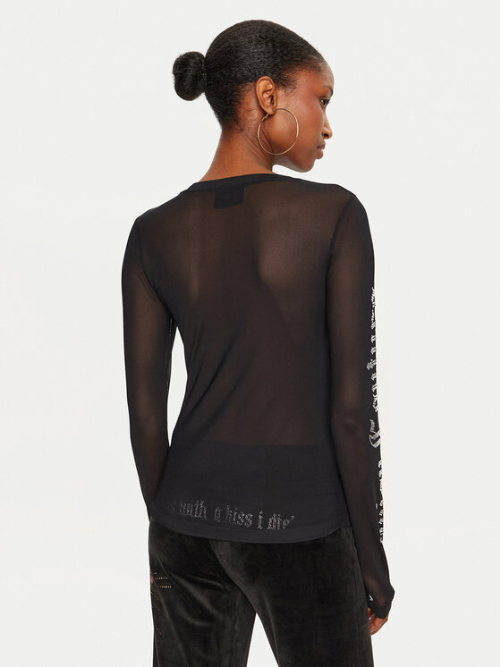 Juicy Couture Juicy Couture Bluse Scared Heart JCBCT224836 Schwarz Regular Fit