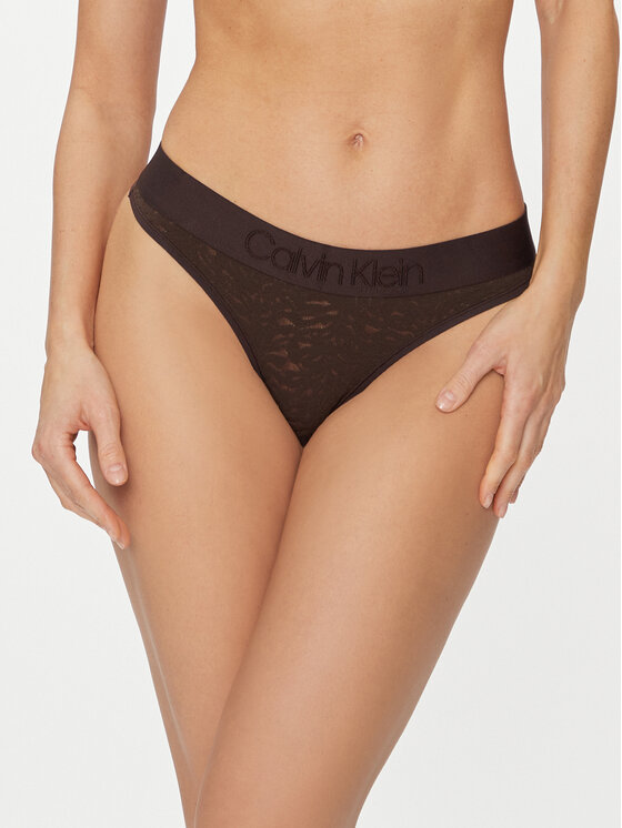 Calvin Klein Underwear Stringi 000QF7287E Brūns