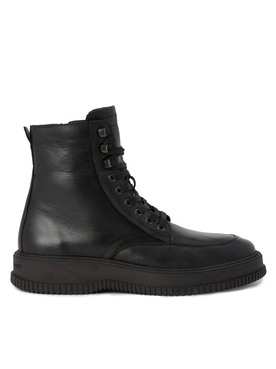 Tommy Hilfiger Zimske čizme Th Everyday Class Termo Lth Boot FM0FM04658 Crna