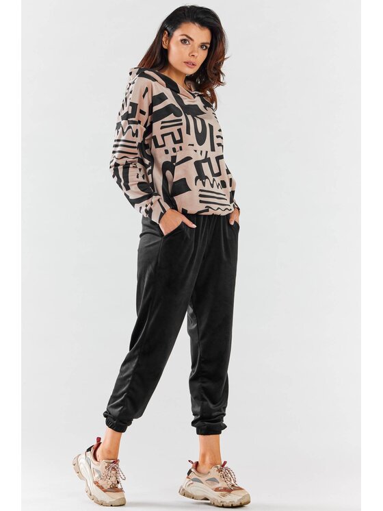 Awama Awama Bluza A473 Beżowy Basic Fit