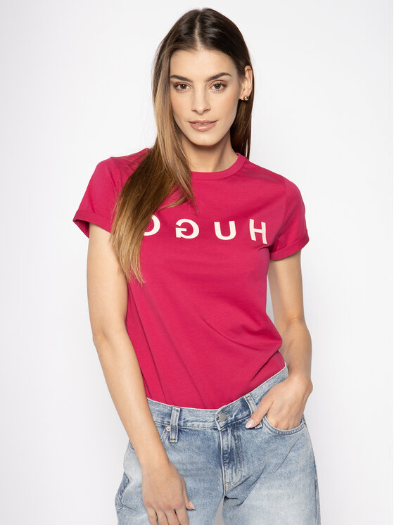 Hugo Hugo T-Shirt 50411036 Różowy Slim Fit