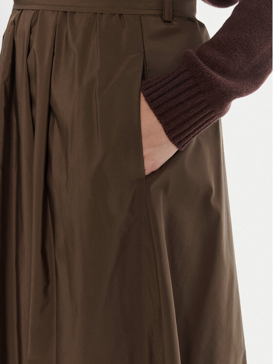 Weekend Max Mara Weekend Max Mara Trapecijos formos sijonas Zarda 2525106031 Ruda Regular Fit
