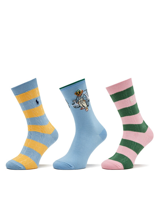 Set di 3 paia di calzini lunghi da donna Polo